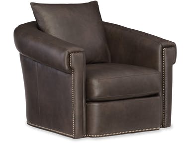 Bradington Young - 301-25SG Leather Swivel Chair ANDRE