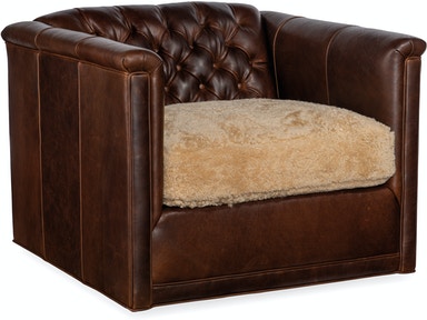 Bradington Young - 517-25SW Leather Swivel Chair JADEN
