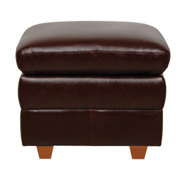 Luke Leather Furniture - Ottomans - AUSTIN in Color 153 Sienna (image for) Luke Leather Furniture - Ottomans - AUSTIN in Color 153 Sienna