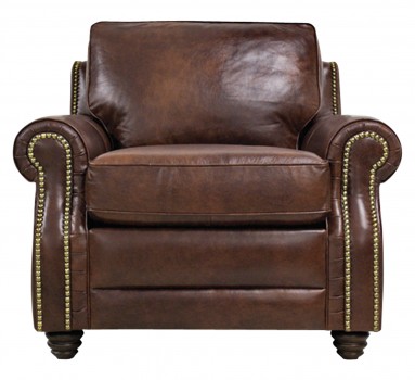 Luke Leather Furniture - Chairs - LEVI in Color 2511 Havana